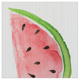 Tecido Padrão de fatia de melancia de aquarela