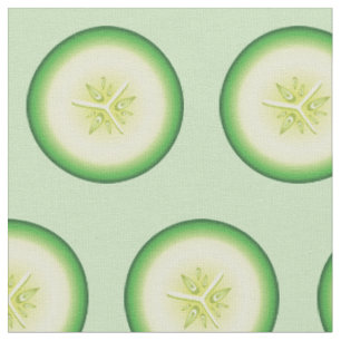 Tecido Padrão de Fatias de Pepino