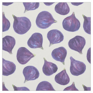 Tecido Padrão de figos de aquarela