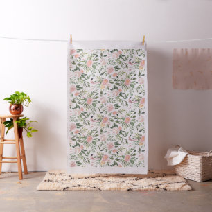 Tecido Padrão de Flamingo Floral