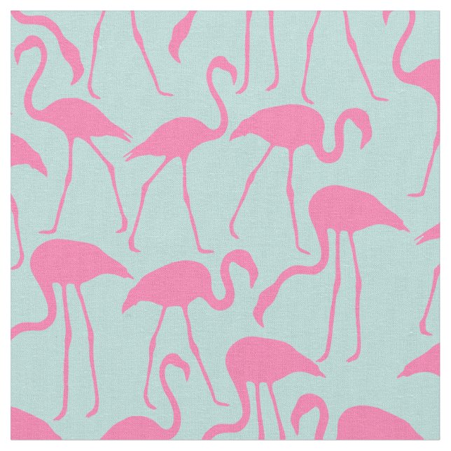 Tecido Padrão de Flamingos Rosa (Detalhe)
