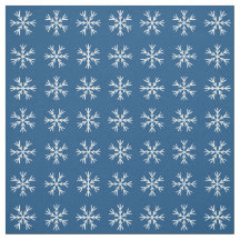 Padrão de Floco de Neve Branco Azul