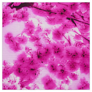 Tecido Padrão de Flor de Cereja de Aquicultura