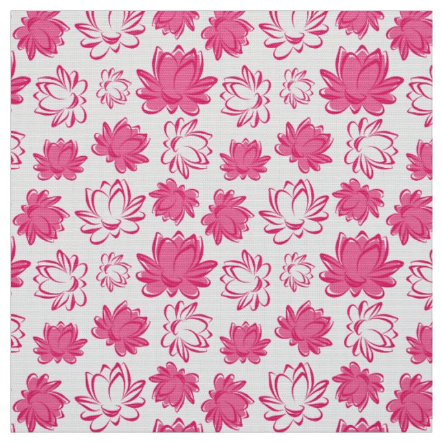 Tecido Padrão de Flor de Lotus Rosa (Modelo)