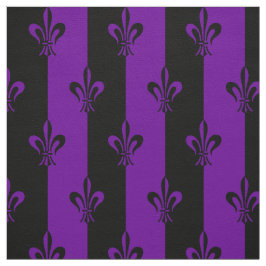 Tecido Padrão de Flor Real Purple Fleur De Lis Lily