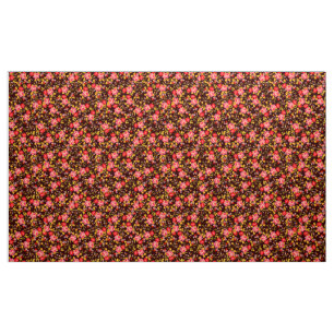 Tecido Padrão de flor vermelha