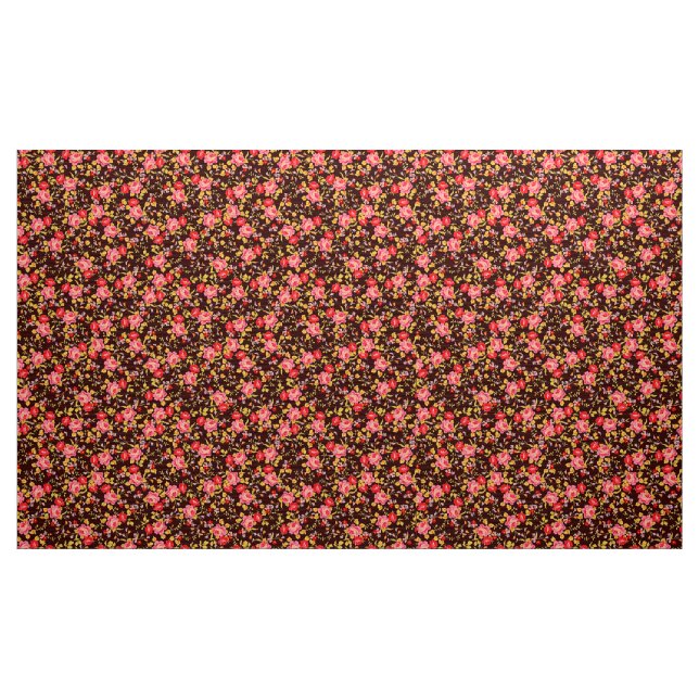Tecido Padrão de flor vermelha (Jarda)