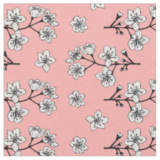 Tecido Padrão de Flores do Flor Sakura Japonês