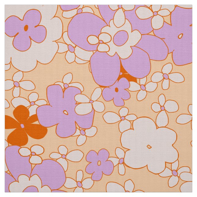 Tecido Padrão de flores sem descontinuidades, muito retrô (Modelo)