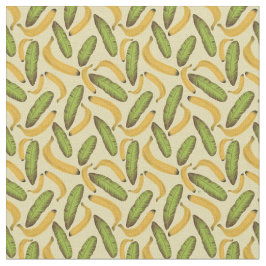 Tecido Padrão de Folha de Banana Amarela Tropical