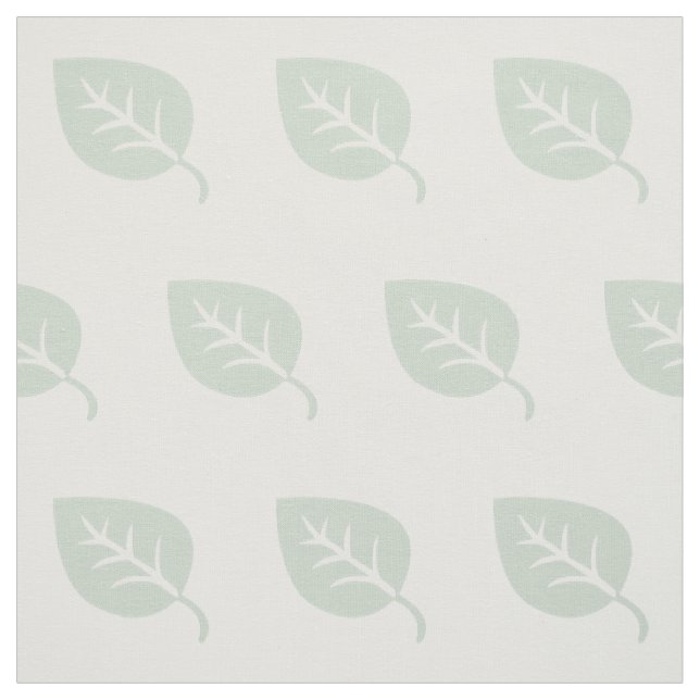Tecido Padrão de Folha de Mint Cute (Modelo)