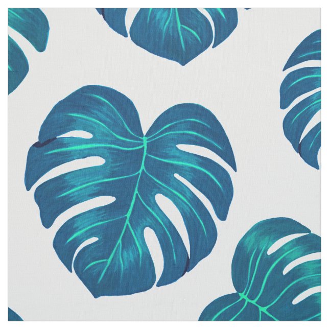 Tecido Padrão de Folha Tropical de Monstera (Modelo)