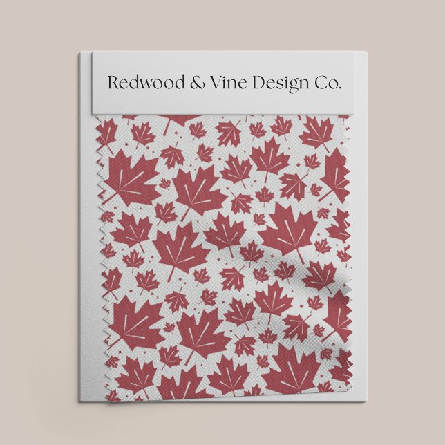 Tecido Padrão de Folhas de Mapeamento Vermelho (Criador carregado)