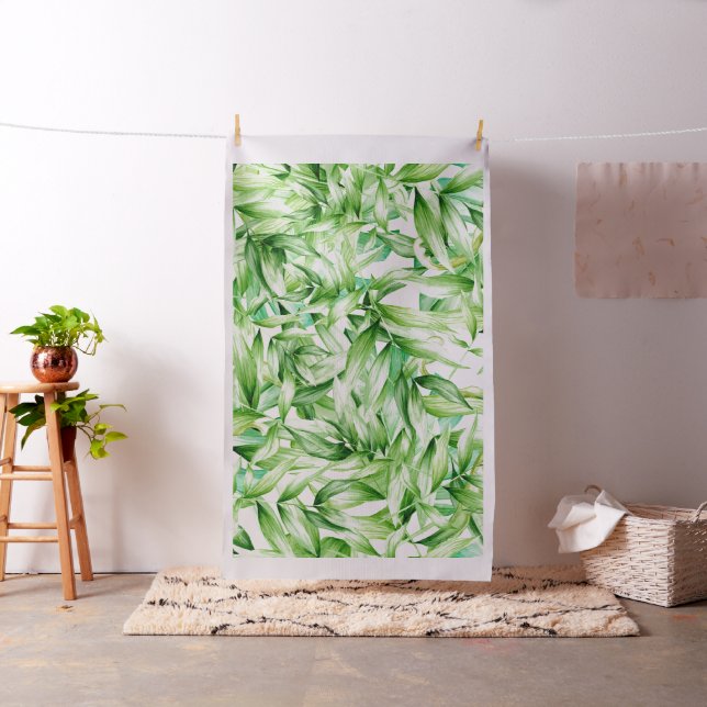 Tecido Padrão de Folhas Tropicais (In Situ)