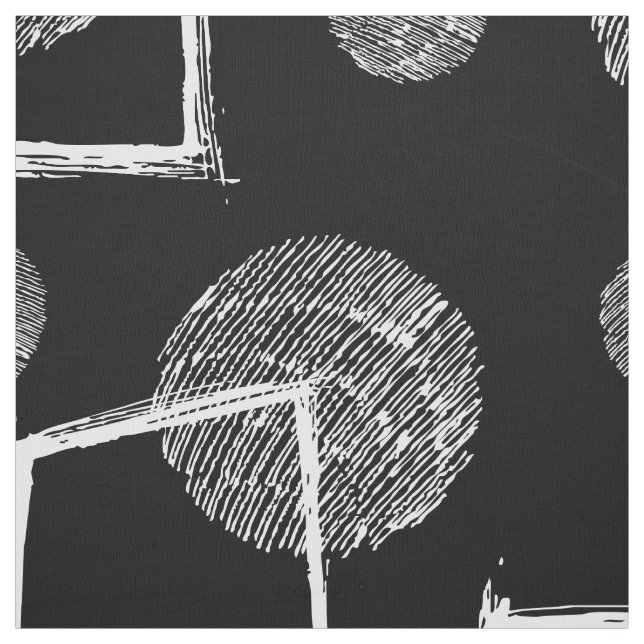 Tecido Padrão de formas geométricas de abstrato preto e b (Modelo)