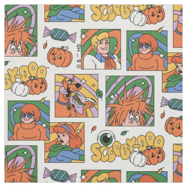 Tecido Padrão de Fotos de Halloween do Scooby-Doo (Modelo)