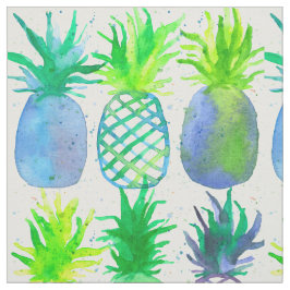 Tecido Padrão de Fruta do Abacaxi de Aquarela