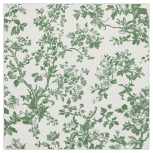 Tecido Padrão de Galho Botânico Verde
