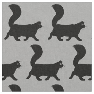 Tecido Padrão de Gatos Pretos Andando   Lover do Gatinho 
