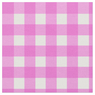 Tecido Padrão de gingham rosa