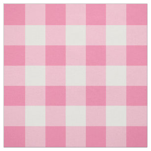 Tecido Padrão de Gingham Rosa Bonito Personalizado