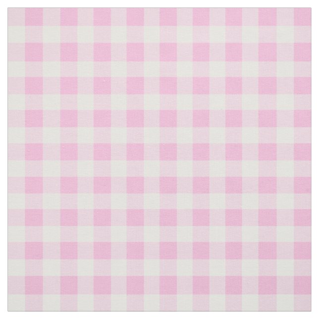 Tecido Padrão de Gingham Rosa Pastel (Modelo)