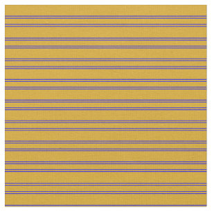 Tecido Padrão de Goldenrod e Stripes Azuis