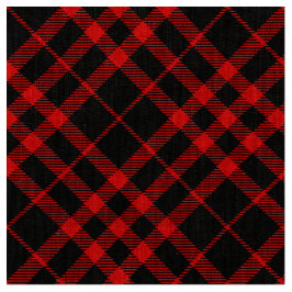 Tecido Padrão de Grunge Preto e Vermelho da Xadrez Vintag