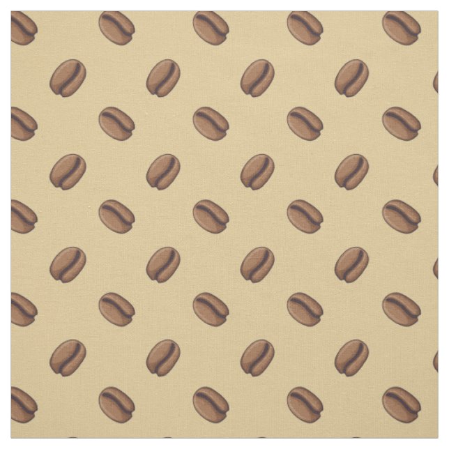 Tecido Padrão de Ícone do Café Bean (Modelo)