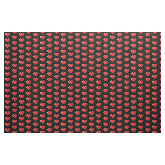 Tecido Padrão de Ícone do Coração 3D (Fat Quarter)