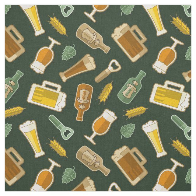 Tecido Padrão de Ícones da Cerveja (Modelo)