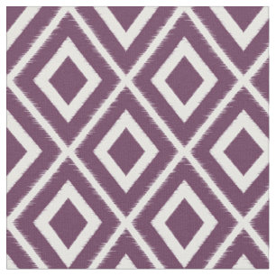 Tecido Padrão De Ikat Roxo Moderno De EggPlant