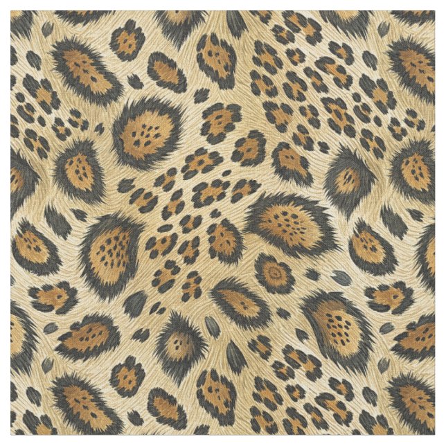 Tecido Padrão de Impressão de Leopardo – Design de Pele d (Detalhe)