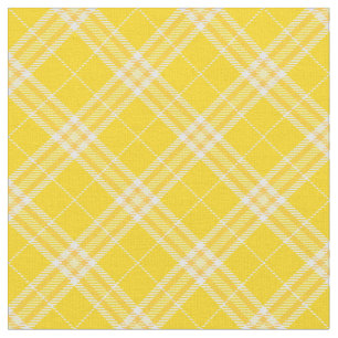 Tecido Padrão de Impressão de Tartan Xadrez de  Amarela