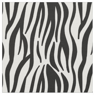 Tecido padrão de impressão em animais de zebra branca A