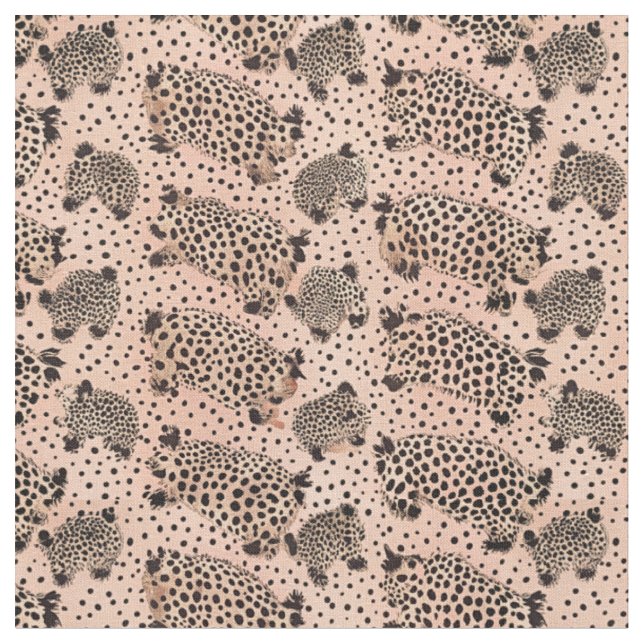 Tecido Padrão de Impressão Leopardo Rosa – Animal Chic (Detalhe)