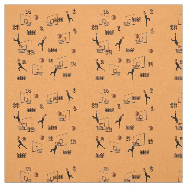 Tecido Padrão de Inspiração de Basquete, (Modelo)