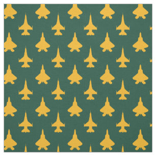 Tecido Padrão de Jato de Combatente F-16 e F-22 amarelo e