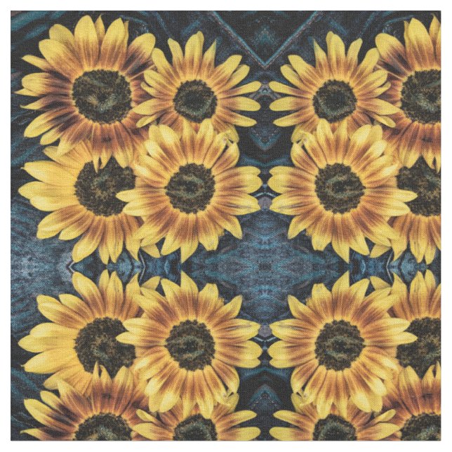 Tecido Padrão de Jeans Azuis Denim - Rústico Amarelo de G (Detalhe)