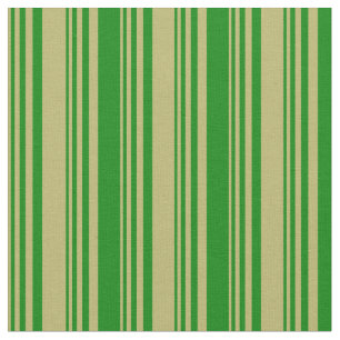 Tecido Padrão de Khaki Escuro e Linhas/Faixa Verde