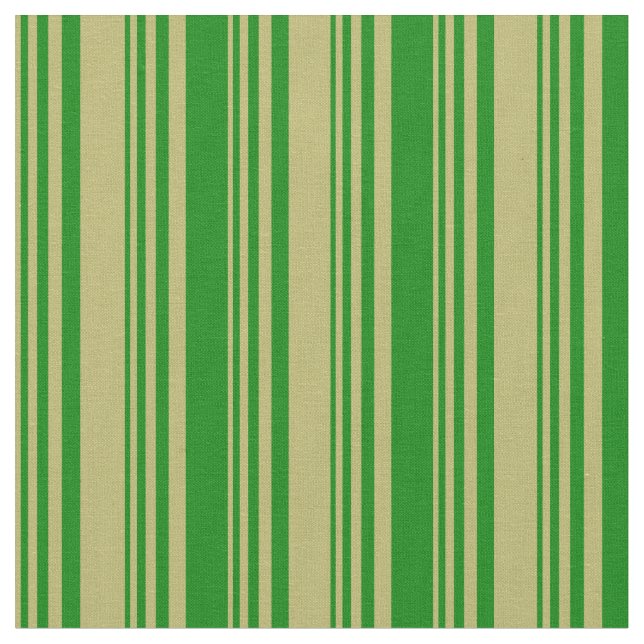 Tecido Padrão de Khaki Escuro e Linhas/Faixa Verde (Detalhe)
