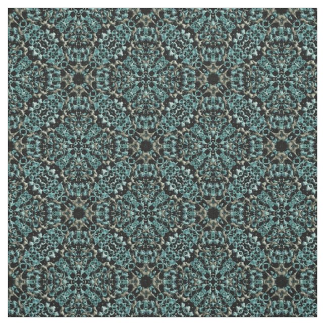 Tecido Padrão de Knit de Teal e Cinza (Modelo)