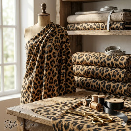 Tecido Padrão de leopardo moderno único e elegante