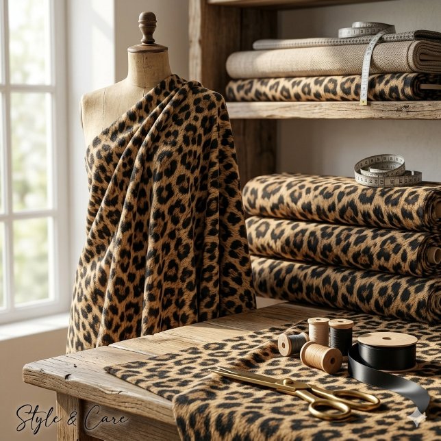 Tecido Padrão de leopardo moderno único e elegante (Trendy Leopard Pattern Unique Stylish Fabric)
