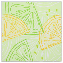 Tecido Padrão de limões de citrinos verdes limões brilhan