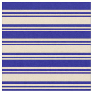 Tecido Padrão de Linhas Azuis Tan e Escuro/Stripes