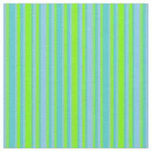 Tecido Padrão de Linhas Azuis, Verdes e Turquesas/Stripes