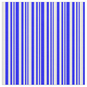 Tecido Padrão de Linhas Azul e Branco