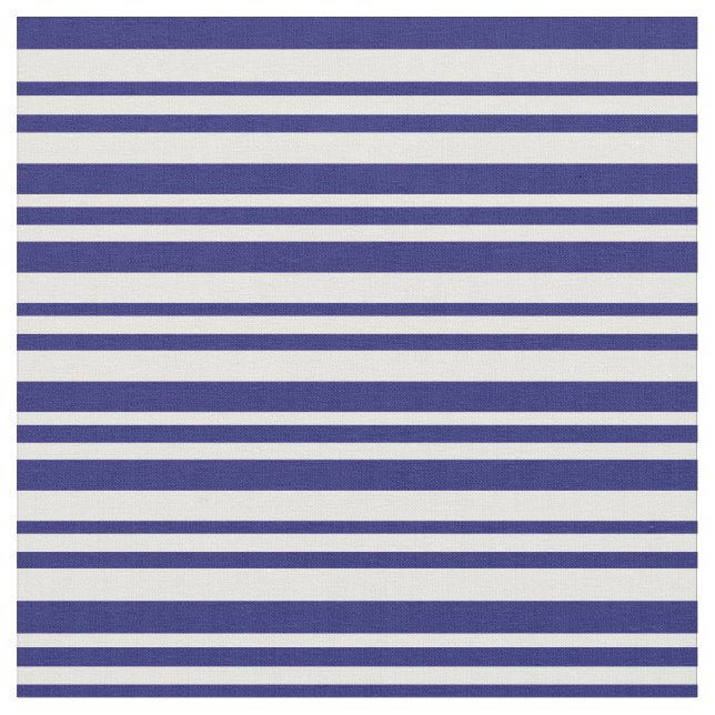 Tecido Padrão de Linhas Azul e Branco da Meia-Noite (Detalhe)