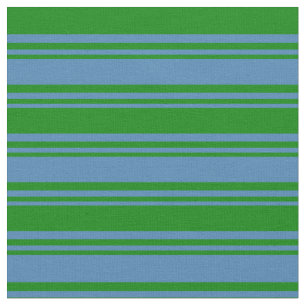 Tecido Padrão de Linhas Azul e Verde